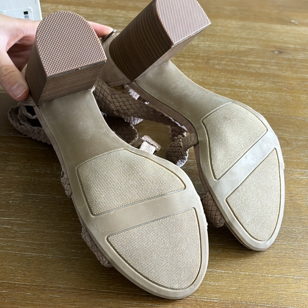 LC Lauren Conrad Braided Tan Heels - Picture 6 of 8